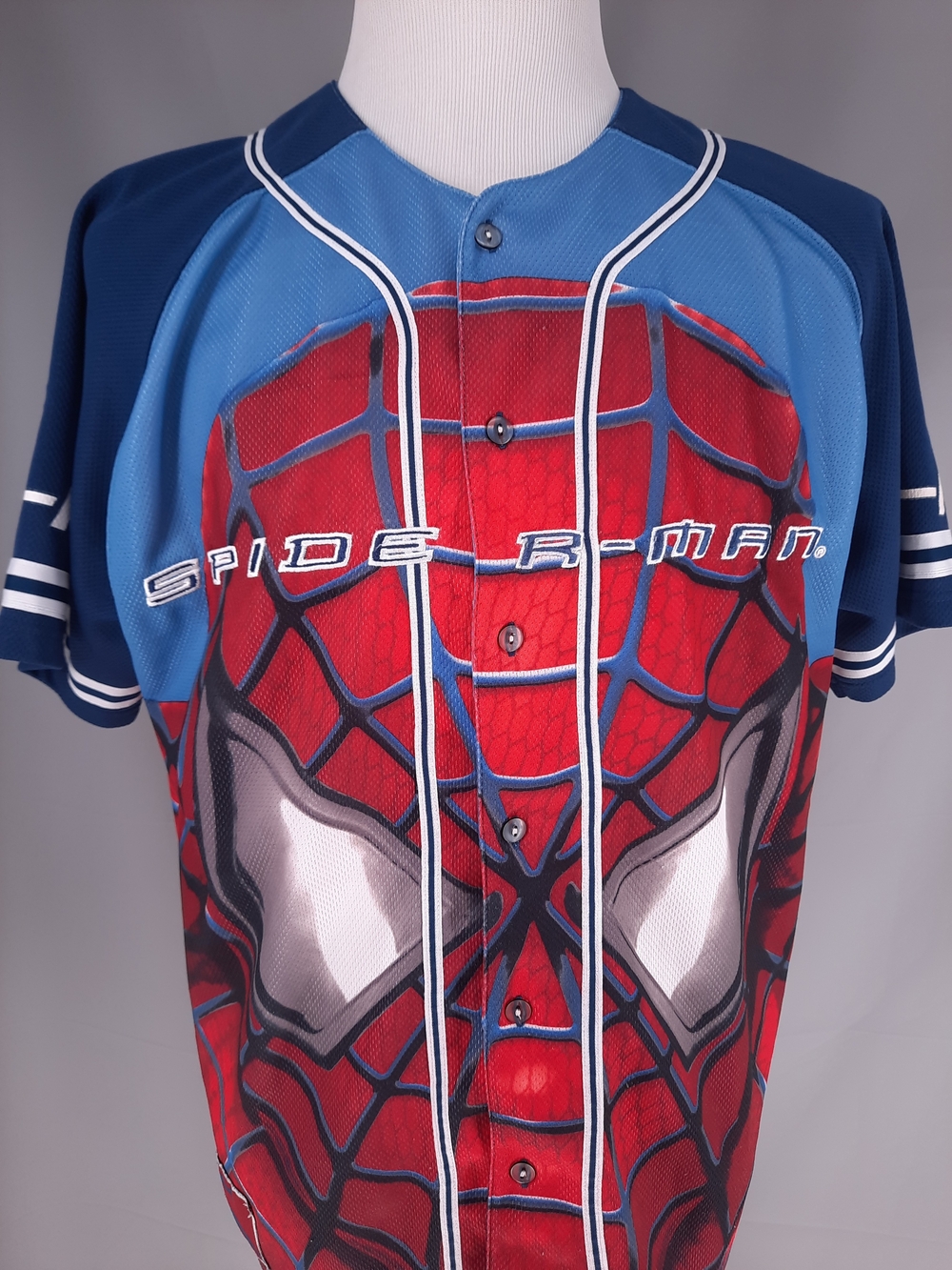 Vintage 2003 Spiderman Movie Promo Jersey Men's L Double Sided Y2K